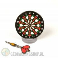 Dartboard Geocoin black nickel