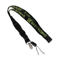 Keycord Groundspeak zwart/groen