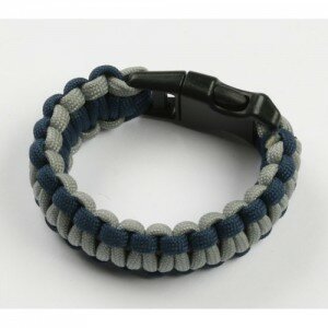 Paracord bracelet - Blau mit Grau - S