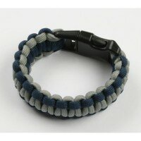 Paracord bracelet - Blau mit Grau - M