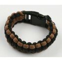 Paracord bracelet - Khaki-Schwarz - XL