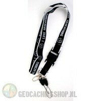 Lanyard I Love Geocaching - Black