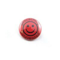 Button - Smiley - red