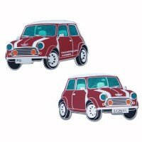 Mini Cooper Geocoin - red