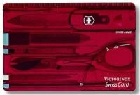 Werkzeug Karte - Victorinox SwissCard Classic (rot/transparent)