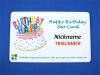 "Happy Birthday" - GeoCard trackable, mit Name (+ Icon)