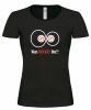 "Kuckst Du?!"- Girlie Shirt (schwarz/rot)