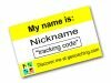 Namensschild - GeoCard trackable, gelb (+ Icon)